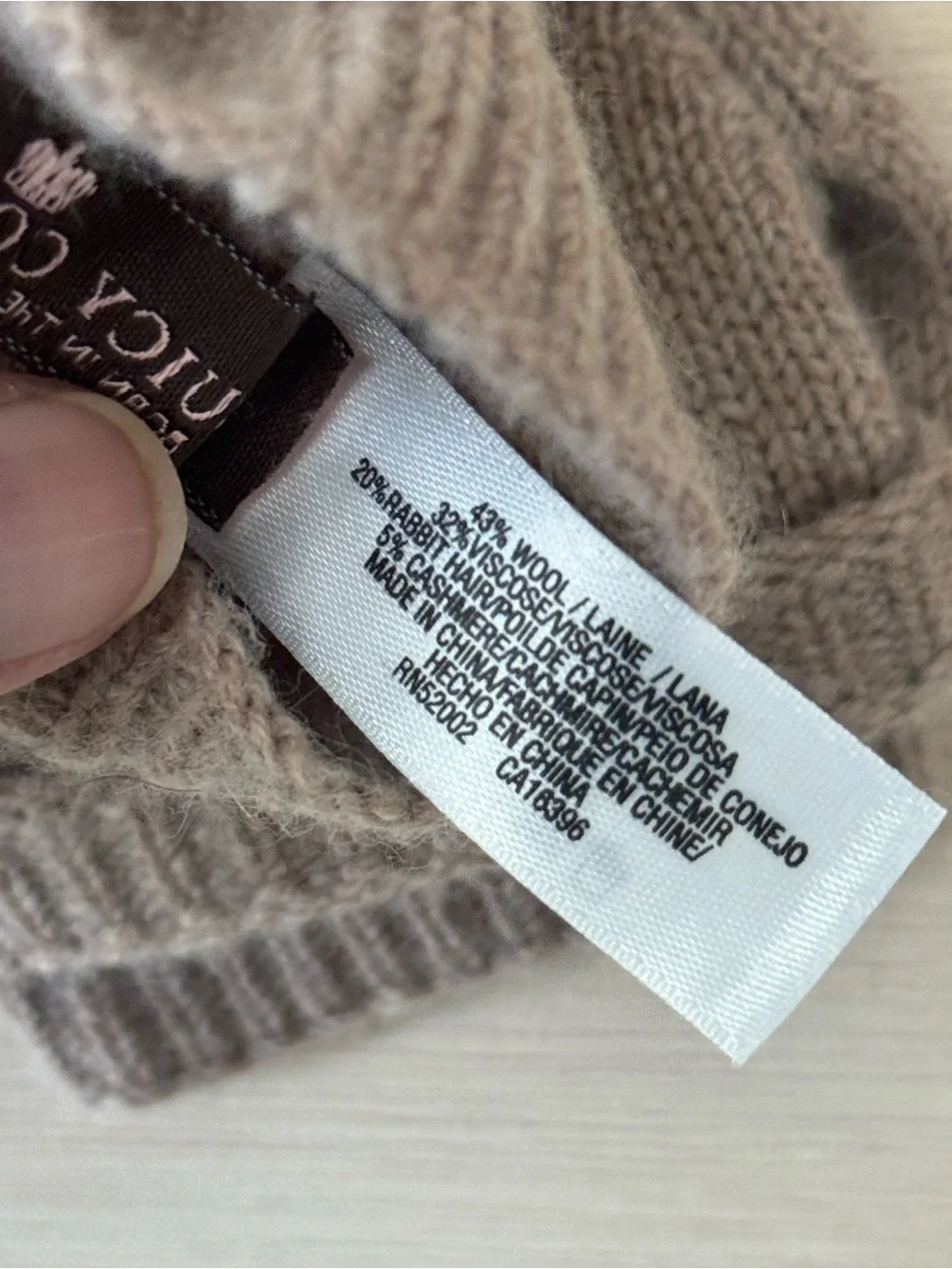 Juicy Couture Oatmeal Heather Convertible Knit Mittens